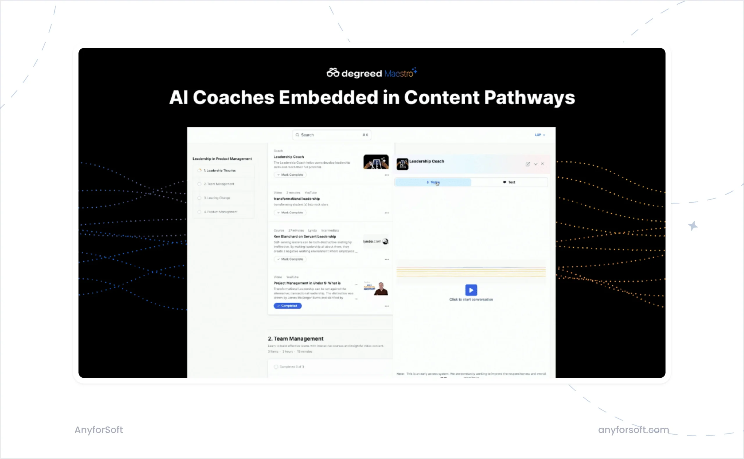 A screenshot of Maestro, Degreed’s AI engine.