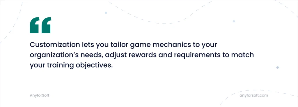Quote about LMS customization and tailored gamification