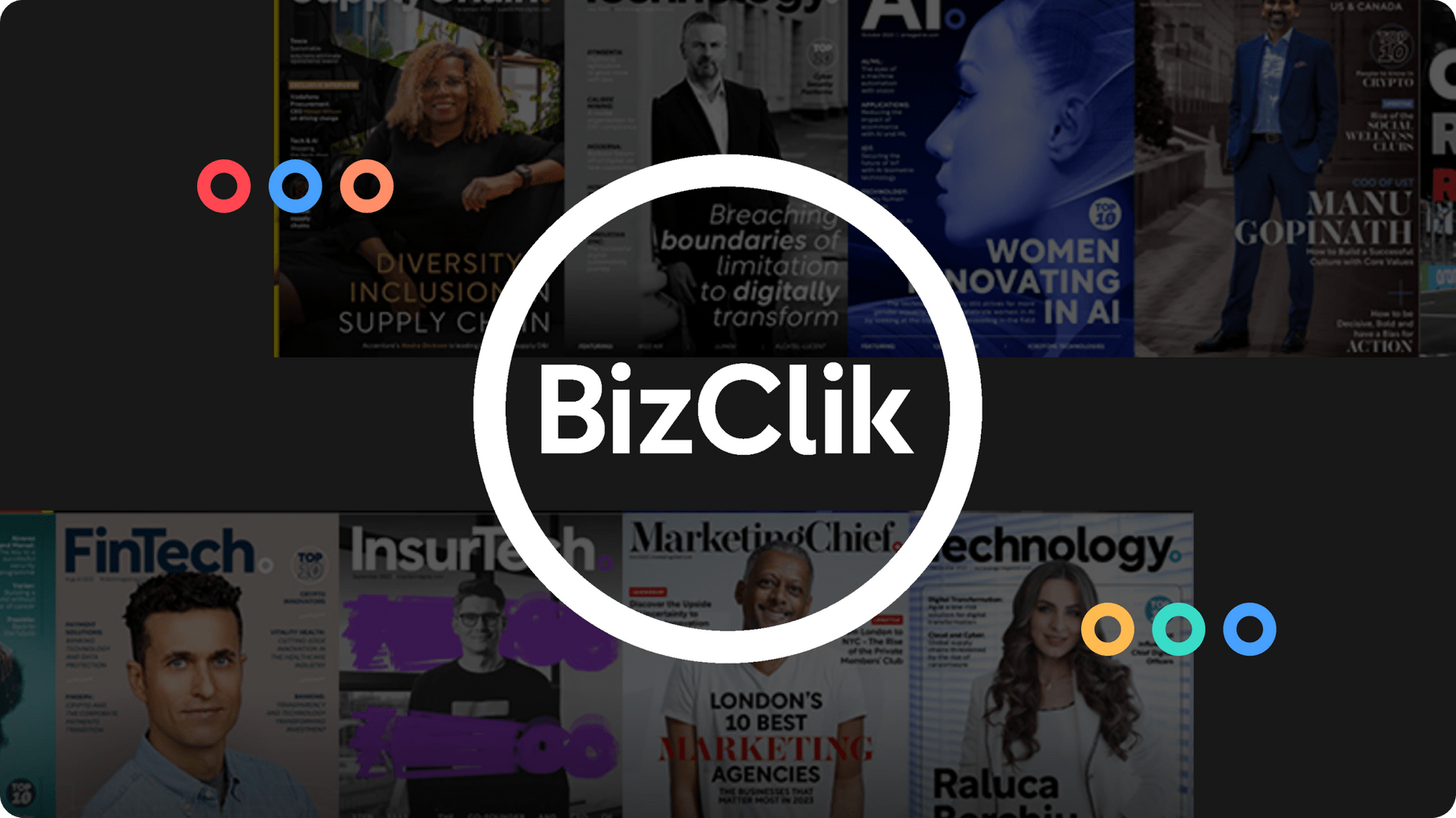 BizClik Media Showcase Main screen