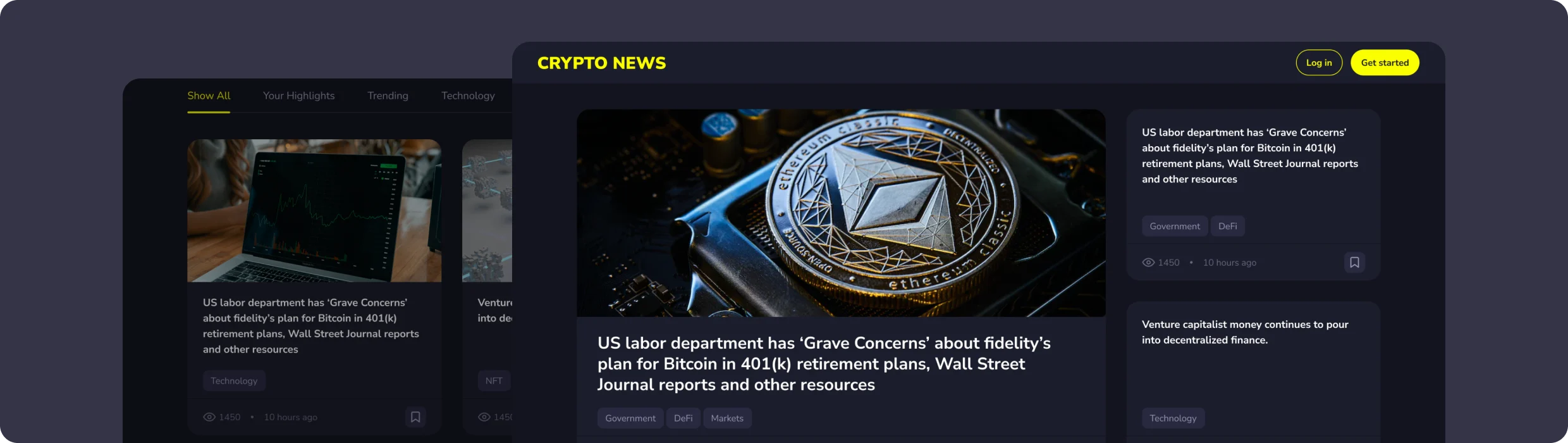 Crypto news platform