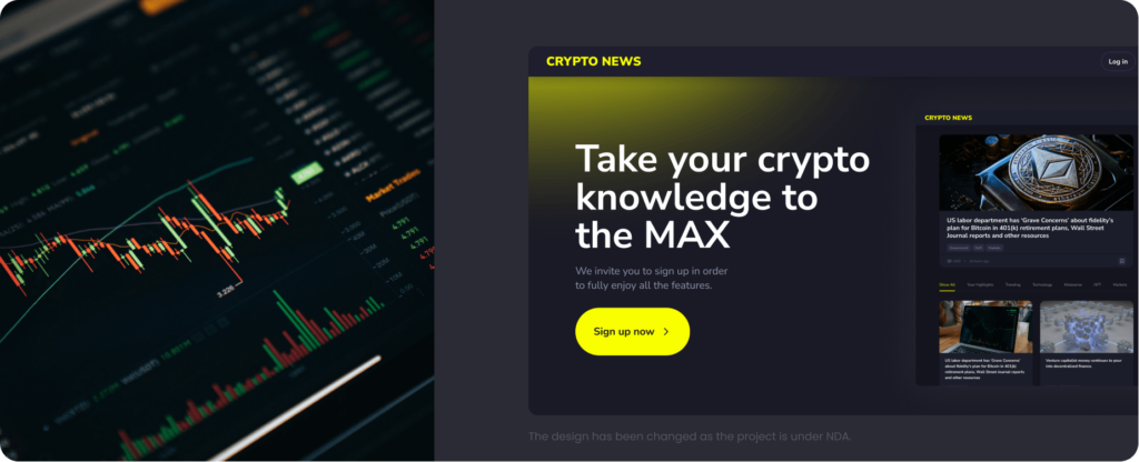 Crypto News Portal Showcase Screen 1