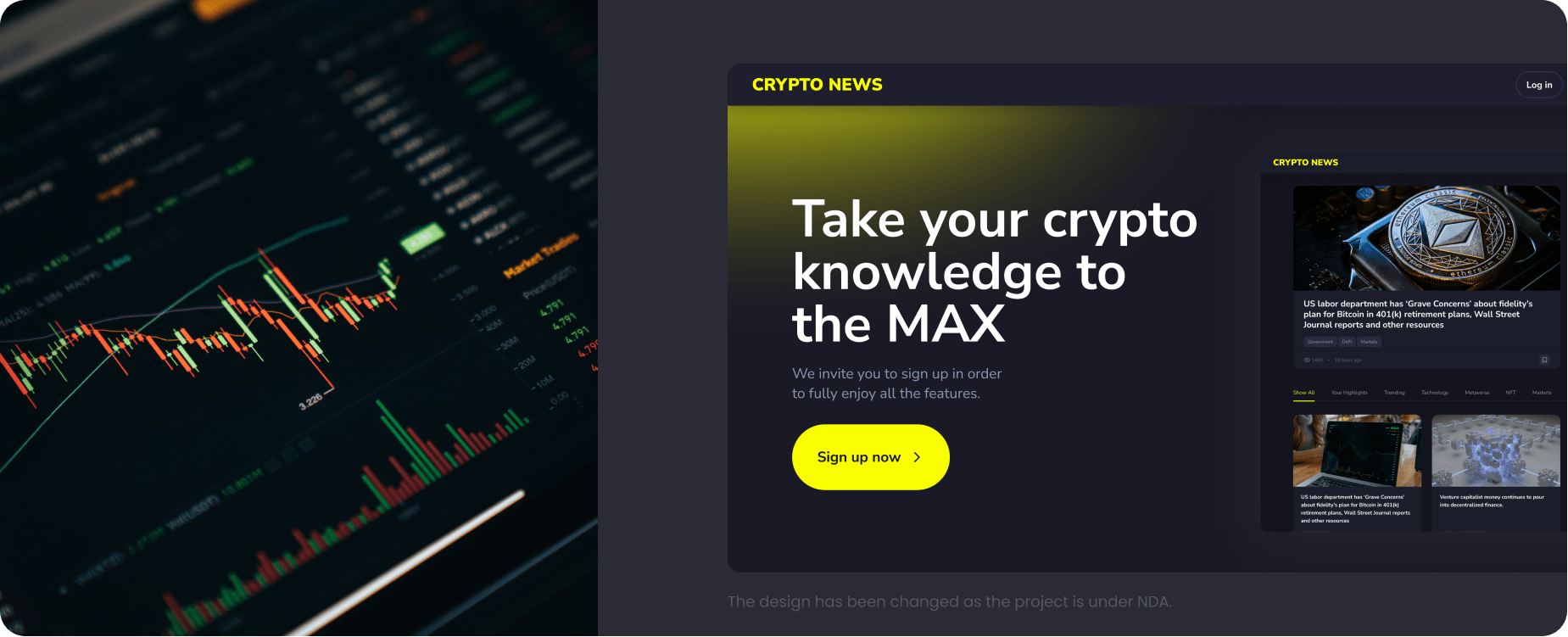 Crypto News Portal Showcase Screen 1