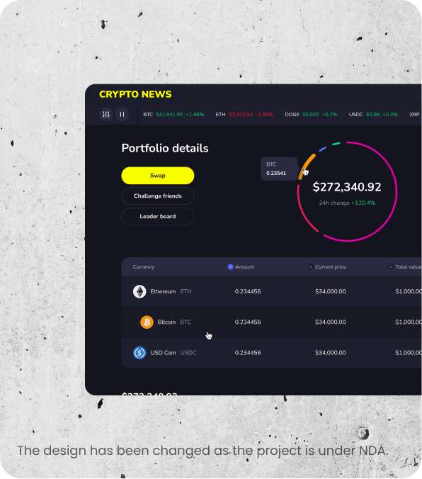 Crypto News Portal Showcase Screen 2