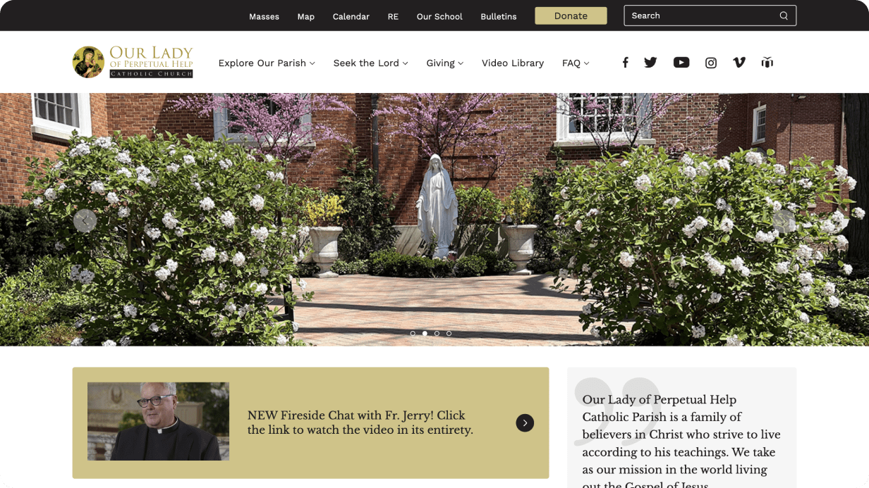 OLPH Parish Case Main Screen