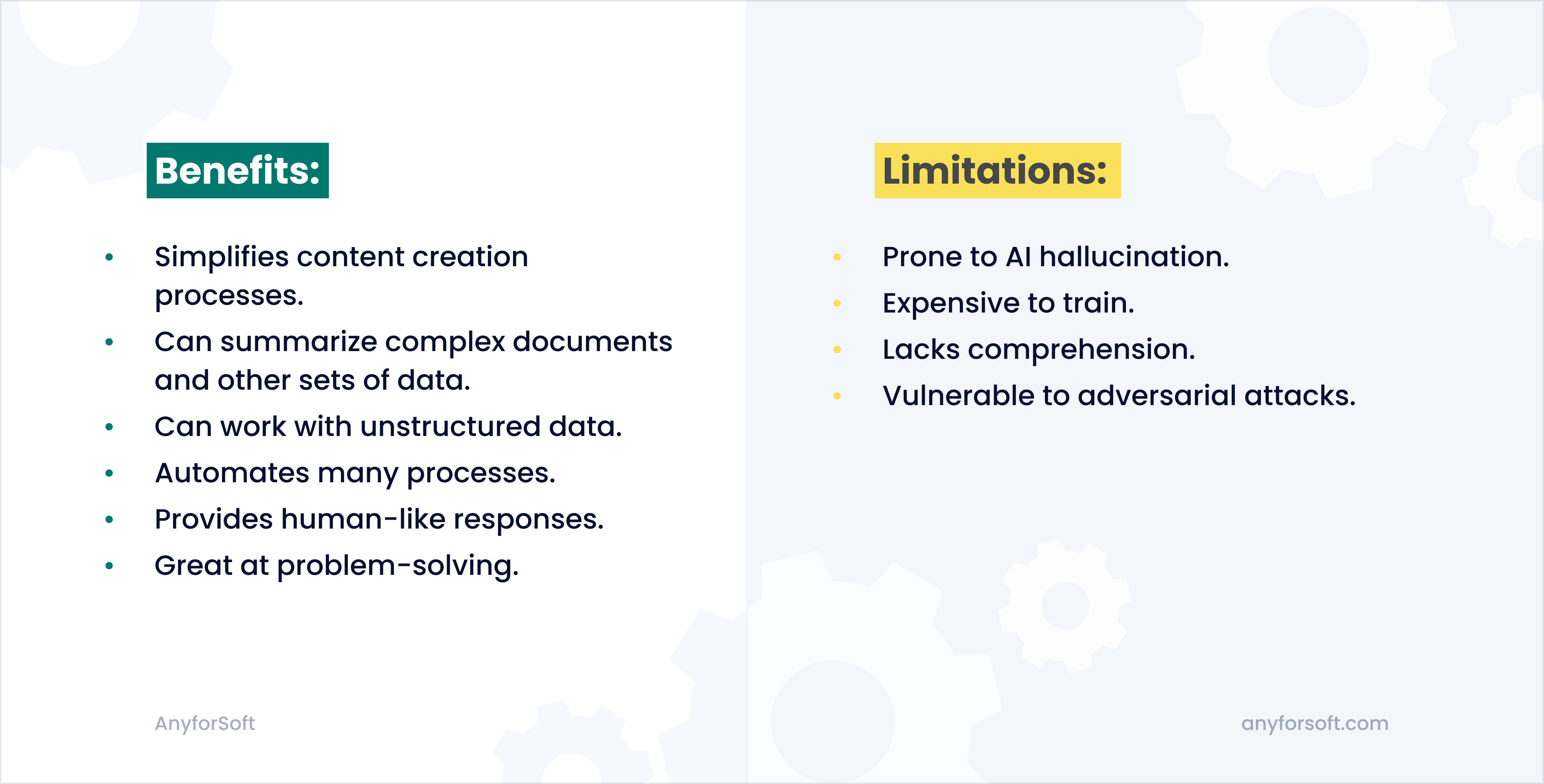 generative AI benefits and limitations