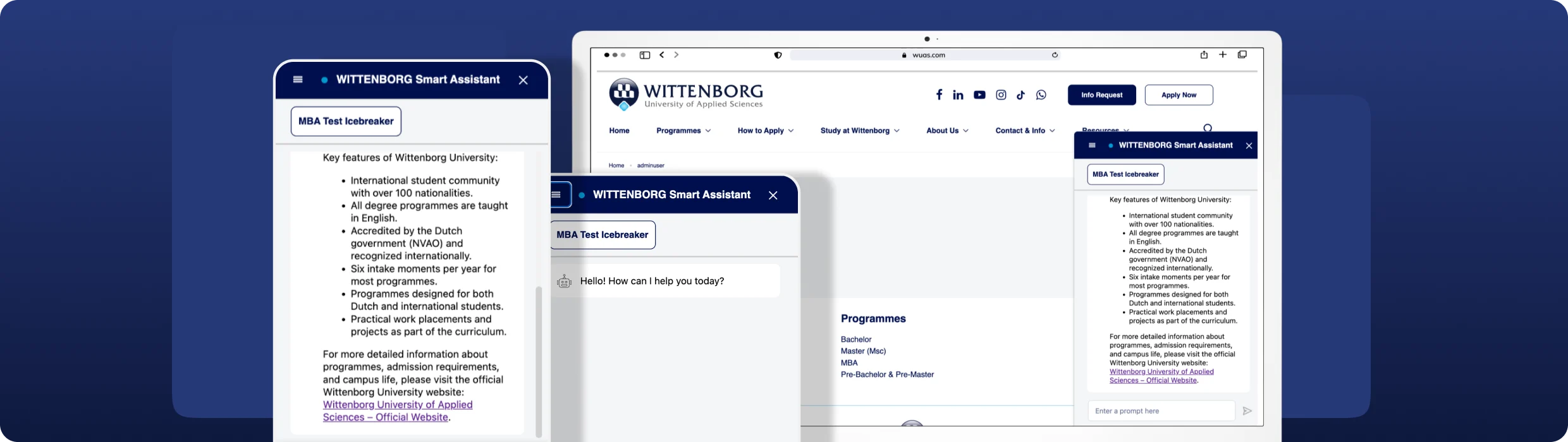 A Website-Native AI Assistant Supporting Student Journeys at Scale