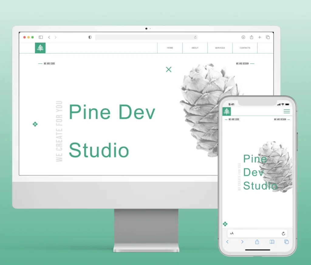 Portfolio cover – Pine Dev Studio